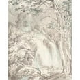 thumbnail image 2 of Joseph Mallord William Turner 12x14 Black Ornate Wood Framed Double Matted Museum Art Print Titled: A Waterfall (1795-1796), 2 of 5