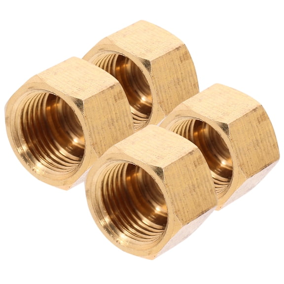 Topbathy 4Pcs Copper Tube End Caps Pipe End Cap for Plumbing Prevent Water Leakage for Plumbers