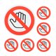 thumbnail image 4 of 6 etiquetas de seguridad, pegatinas de advertencia de "No tocar", sellos de sobres, etiquetas de "No usar" para oficina, tienda, restaurante, negocio, 4 of 8