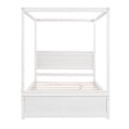 thumbnail image 6 of Full Size Canopy Bed with Twin Size Trundle, Wood Platform Bed with Headboard & Footboard and Slat Support,for Kids, Teens, Adults, No Box Spring Needed, 6 of 7