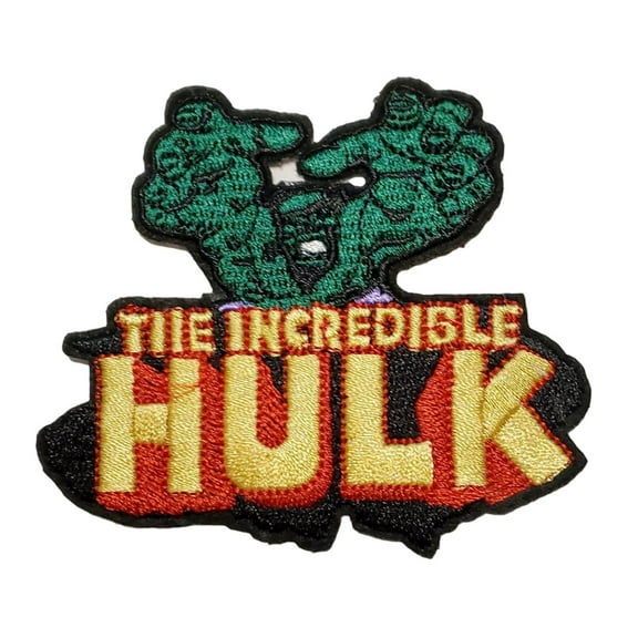The Incredible Hulk And Name 3 Inches Tall Embroidered Iron On Patch
