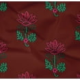 thumbnail image 4 of oneOone Organic Cotton Poplin Twill Fabric Leaves & Floral Block Print Sewing Fabric BTY 42 Inch Wide, 4 of 4