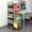 Black, variant on 2-Tier Metal Rolling File Cart with Wheels and Hanging Files for Letter Size - Movable Pull-Out Folder Rack Drawer Cabinet for Home Office
