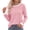 Light Pink, variant on Fantaslook Women Blouses Color Block Long Sleeve Shirts Pleated Fall Tops Fashion Dressy Blouses