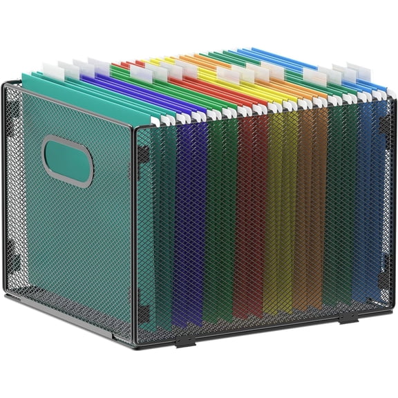 Hanging File Org, Mesh File Folder Org File Crate File Cabinet Inserts Storage Box, Letter Size