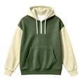thumbnail image 4 of Bainana Half Zip Hoodies For Men Long Sleeve Casual Hoody Color Block Hooded Tops Streetwear Fall Outfit Size L, 4 of 4