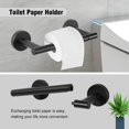 thumbnail image 5 of Toalleros de 5 piezas para baño Juego de accesorios de baño de acero inoxidable Soporte para toallas de baño Juego de barra de toalla de baño resistente montado en la pared Juego de accesorios de baño, 5 of 5