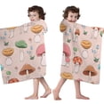 thumbnail image 4 of Pink Mushroom Cartoon Light Pattern Hooded Bath Towel，50"x30" for Ages 3 To 12 Kids, Quick Dry Lightweight Soft Microfiber Hood Beach Towel Cover Up for Kids, 4 of 7
