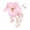 A05-ZH Light Pink, variant on CAICJ98 3PCS Western Baby Girl Outfit Ruffled Long Sleeve Romper Bow Cow Print Pants Headband Set Cowgirl Clothes,Size 3-6 Months