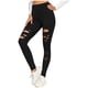 thumbnail image 1 of Pantalones de yoga de cintura alta con control de abdomen para mujer: sin costuras, con bolsillo, largo completo, poliéster, para hacer ejercicio, tallas S-XL, 1 of 7