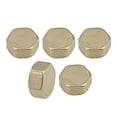 thumbnail image 1 of Unique Bargains 1/2 Inch Brass Cap 5pcs G1/2 Female Pipe Fitting Hex Compression Stop Valve Connector 11mmx23mm, 1 of 4