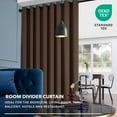 thumbnail image 4 of Deconovo Wide Blackout Curtains for Sliding Glass Door 100"W x 84"L, Solid Thermal Insulated Room Divider Curtains, Grommet Top, Brown, 1 Panel, 4 of 8