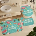 thumbnail image 6 of Hello Summer with Watermelon And Ice Cream 4 Piece Decor Shower Curtains Sets Bathroom Sets with Shower Curtain And Rugs 4 Piece Watermelon Pineapple Summer Waterproof Durable Bathroom Decor Shower, 6 of 8