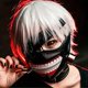 thumbnail image 5 of Tokyo Ghoul Kaneki Ken Mask Cosplay Punk Mask Halloween Masquerade Props Gothic Adjustable Zipper Mask With Detachable Eye Patch, 5 of 5