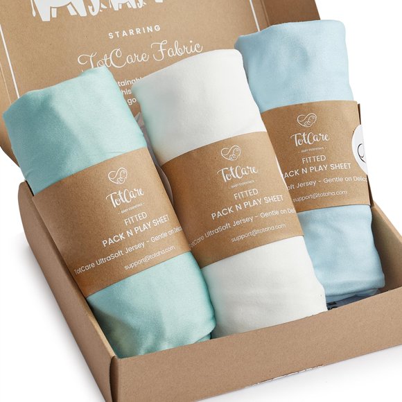Pack de 3 camisetas TotCare Blue Sage de Pack n Play Sheets