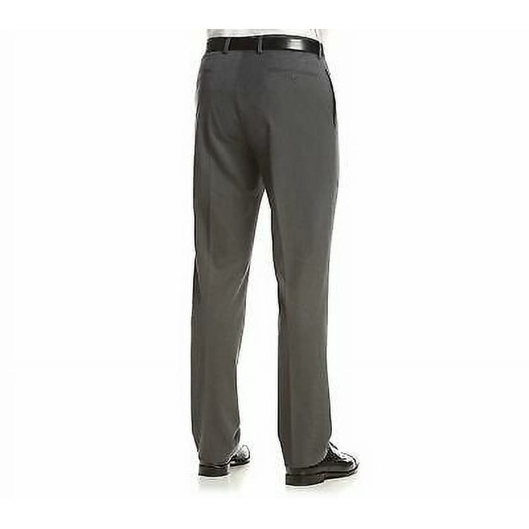 van heusen slim fit flex dress pants Van Heusen Men's Flex Stretch Flat Front Slim Dress Pants - Black