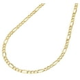 thumbnail image 4 of Real 10K Yellow Gold Solid Figaro Chain 2.50mm Necklace Men's or Women's with Lobster Clasp, 16" - 24", 4 of 6