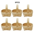 thumbnail image 1 of 6pcs Small Fruit Rattan Weaving Storage Basket Box for Cosmetics Picnic Basket Organizer Kitchen Handicraft Gift, 1 of 5