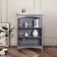 thumbnail image 4 of eHemco 3 Tier Storage Shelf Bookcase with 2 Arched Supports, 40 Inches Height, Gray, 4 of 7