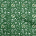 thumbnail image 1 of oneOone Silk Tabby Green Fabric English Breakfast Quilting Supplies Print Sewing Fabric By The Yard 42 Inch Wide, 1 of 6
