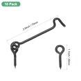 thumbnail image 3 of Uxcell 10-Pack Hook and Eye Latch for Door 3 Inch Carbon Steel Gate Latch Barn Door Lock Black Hook and Eye Gate Latch, 3 of 6