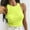 Yellow, variant on Elvqul Sleeveless Tank Tops for Women Crewneck Womens Camisole Solid Ribbed Pullover Undershirts Yellow