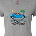 thumbnail image 4 of Inktastic Convertible Hair Don't Care with Brown Hair and Blue Car Women's T-Shirt, 4 of 5