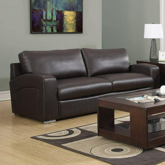 Monarch Specialties Westford Leather Sofa