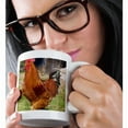 thumbnail image 2 of 3drose, Beautiful Red Rooster on the Farm- Animal Photography, 11oz Mug, 2 of 6
