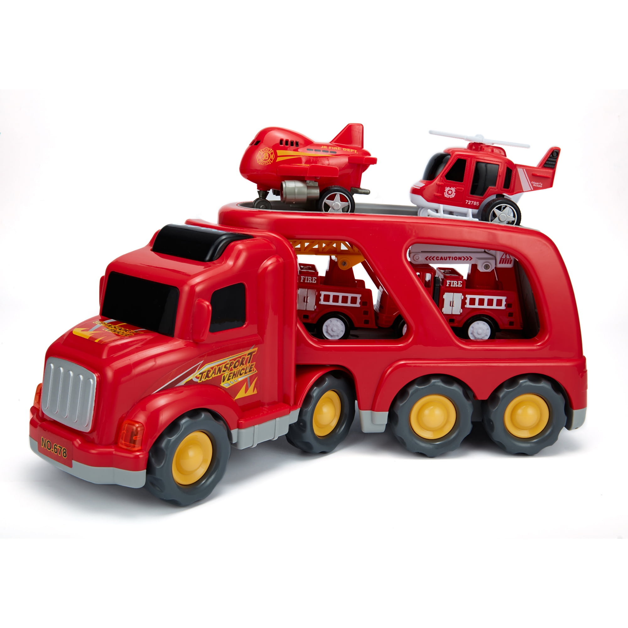 Toy Cars for 2-7 Year Old Boys Creative Decorative Models of Pull Back Vehicles Drink with Sound and Light for Children Girls and Boys. Red Pull Back Toy Cars