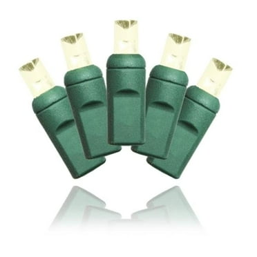 Queens of Christmas  50 Count Warm White Decorative LED Light Set 3 in. Spacing on Greenery Wire