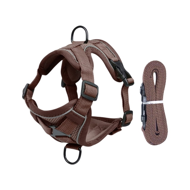 Dog Harness Vest Reflective Vest Style Harness and Leash Escape Proof Breathable Pet Chest Vest Walking Leash for & Small Medium Dogs Adjustable Pet Harness Walking Control Vest Pet Gear
