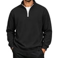 thumbnail image 6 of Aezemi Quarter Zip Sweatshirt for Men Pullover No Hood Long Sleeve Casual Soft Mock Neck Sweatshirt Fall Winter Workout Sports Outerwear Top XL, 6 of 7
