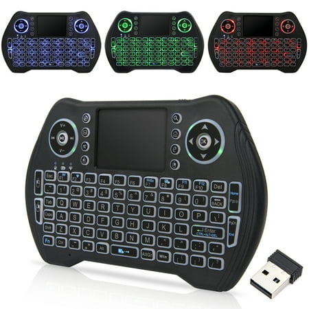 Backlit Wireless Keyboard Touchpad Mouse Handheld Remote Control 3 Colors Backlight for Android Smart TV PC