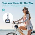 thumbnail image 4 of EBODA Altavoz de ducha Bluetooth, IP67 impermeable portátil inalámbrico pequeños altavoces, flotante, tiempo de reproducción 24 horas para el hogar, playa, piscina, kayak, senderismo, accesorios para, 4 of 5