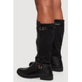 thumbnail image 3 of Women's Buckle Strap Detail Elastic Back Almond Toe Boots, 3 of 3