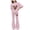 Pink, variant on Karoyedx Little Girls Outfits Tween Girls Clothes Short Sleeve Graphic T-Shirt Top Flared Pants 2 Piece Outfit Set White Size,12Y