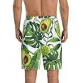 thumbnail image 3 of Easygdp Watercolor Green Tropical Men's Short Pajama Pants, Sleep Shorts, Household Pants, Casual Pants with Pockets - 4X-Large, 3 of 9