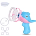 thumbnail image 1 of Fan Bubble Machine Cartoon Electric Dolphin Outdoor Bubble Blower, 1 of 7