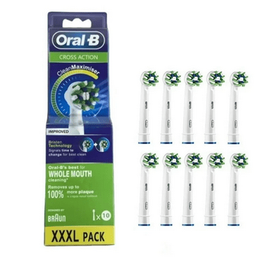 Replacement Toothbrush Heads for Oral-B, Cross Action Electric Toothbrush Replacement Brush Heads Refill, 10 Count