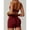Burgundy, variant on AEXTO Women's Solid Backless Halter Crop Top & High Waist Shorts Workout Gym Yoga Set, Sporty Breathable Comfy Fitness Outfits for Women, Ladies Gym Clothes, Activewear, Valentine's Day Gift