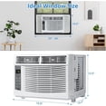 thumbnail image 2 of 2 Pack 6000 BTU Compact Remote Control Window Air Conditioner, White, 2 of 8