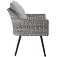 thumbnail image 6 of Modway Endeavor Armchair Outdoor Patio Wicker Rattan Set of 2 in Gray Gray, 6 of 6