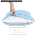 thumbnail image 5 of HNB Store 600 TC Egyptian Cotton Full XL Bed Sheet Set Include's - 21" inch Deep Fitted Sheet | 1 Flat Sheet | 2 Pillowcases | Light Blue Solid, 5 of 6