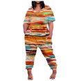 thumbnail image 1 of Birdeem Combinaison Décontractée pour Femme, Mode, Ample, Col en V, Manches Courtes, Imprimée, Poches, Short, Pantalon Long, 1 of 5