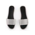 thumbnail image 4 of BLISSFUL STEP Rhinestones Sandal Slip on Flat Sandals for Women Black 9, 4 of 6