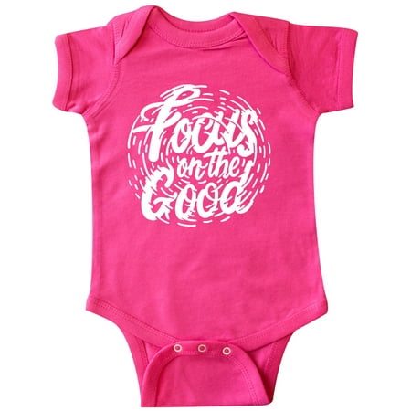 

Inktastic Inspirational Quote Focus on the Good in White Text Gift Baby Boy or Baby Girl Bodysuit