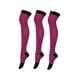 thumbnail image 1 of Calceta Larga Medieta Rayada Algodón Moda Mujer 3 Piezas Rosa Unitalla, 1 of 3