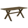 thumbnail image 5 of Siny 6pc Dining Table Set- Nutmeg Brown Finish- 4 Padded Chairs and Bench, 5 of 6