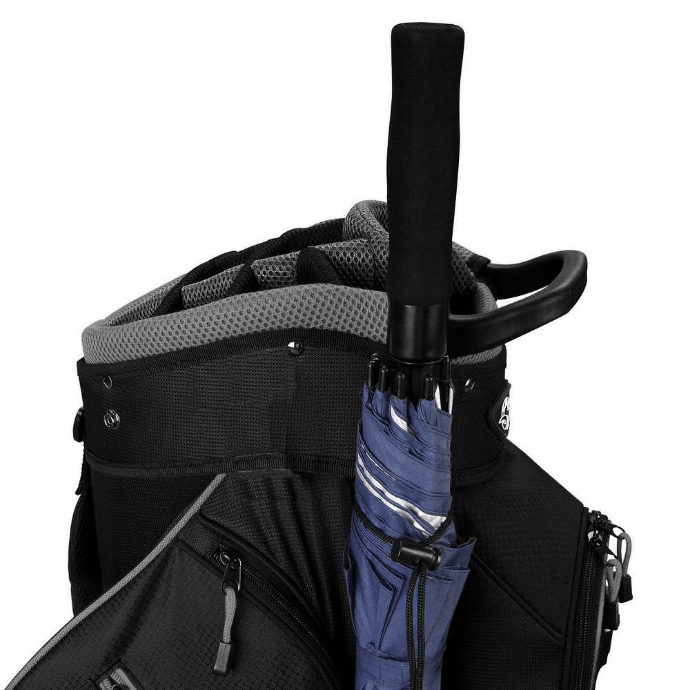 Ram Golf Lightweight Cart Bag with 14 Way Dividers Top Black/Grey